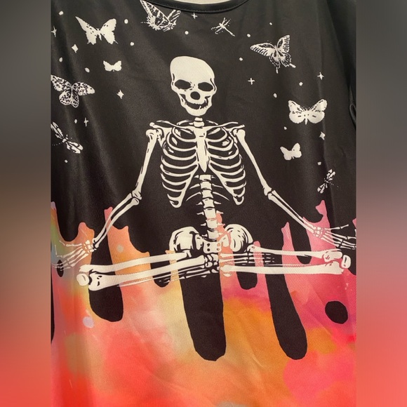 NEW Hallowen Skeleton Long sleeve T Shirt Plus size 3X - Picture 2 of 9